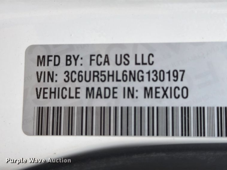 image for item ED5153 2022 RAM 2500 Crew Cab dump flatbed pickup truck