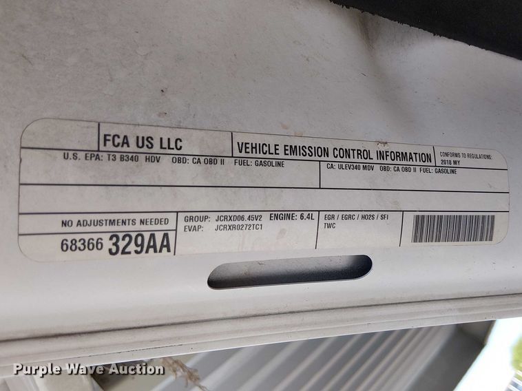 image for item EE5241 2018 RAM 2500 Crew Cab pickup truck