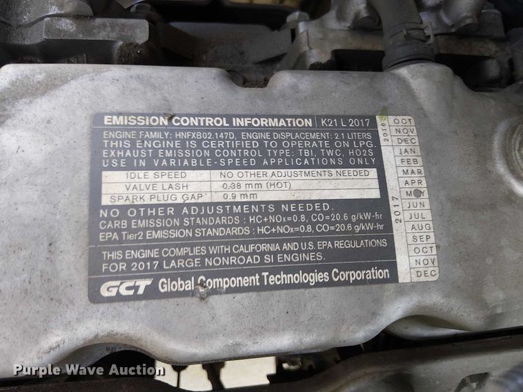 image for item EE5286 2017 UniCarriers PF50 forklift