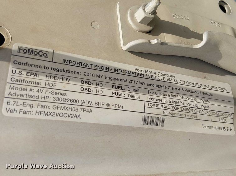 image for item EE5291 2017 Ford F550 utility / service truck