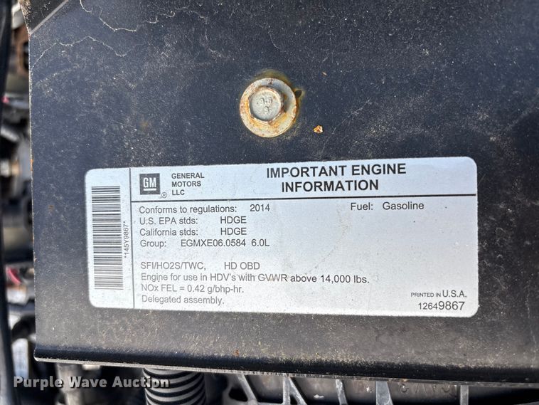 image for item EG8963 2014 Isuzu NPR HD box truck