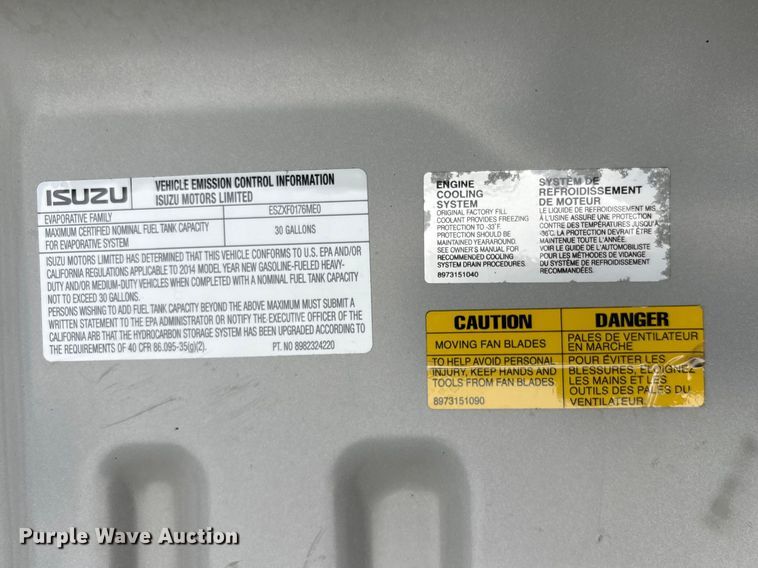 image for item EG8963 2014 Isuzu NPR HD box truck