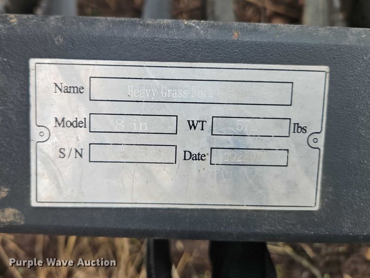 image for item EO7197 Heavy Grass Fork Grapple 78 in skid steer grapple bucket