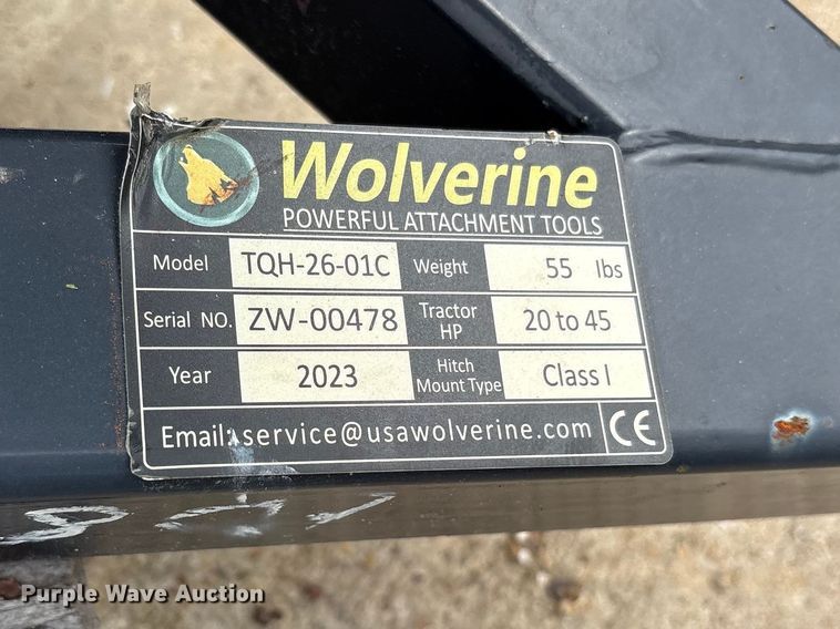 image for item ES8784 (3) 2025 Wolverine TQH-26-01C quick hitch trailer receivers