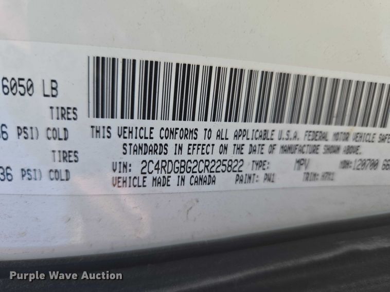image for item ET1387 2012 Dodge Grand Caravan handicap accessible van