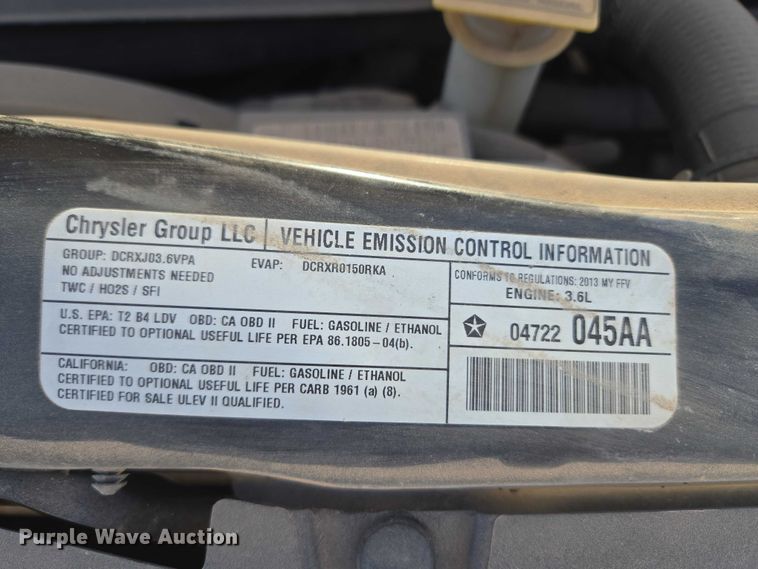 image for item ET1393 2013 Dodge Grand Caravan handicap accessible van