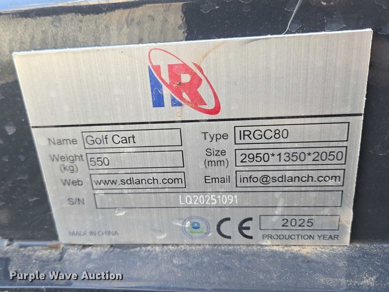 image for item ET1488 2025 IR IRGC80 golf cart