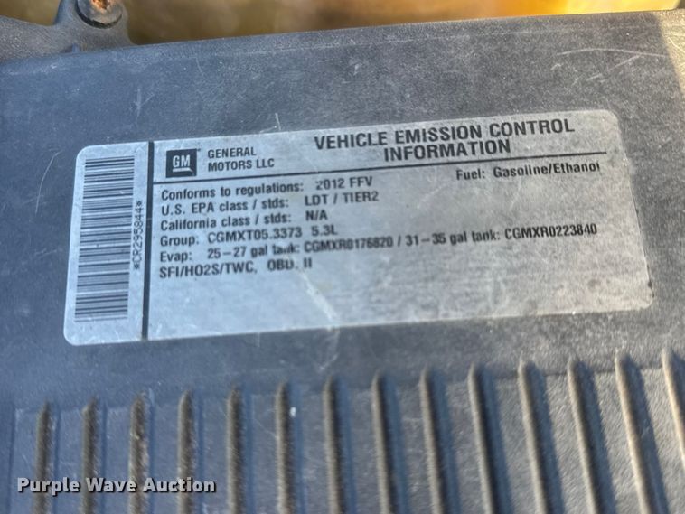 image for item ET1906 2012 Chevrolet Tahoe Police SUV