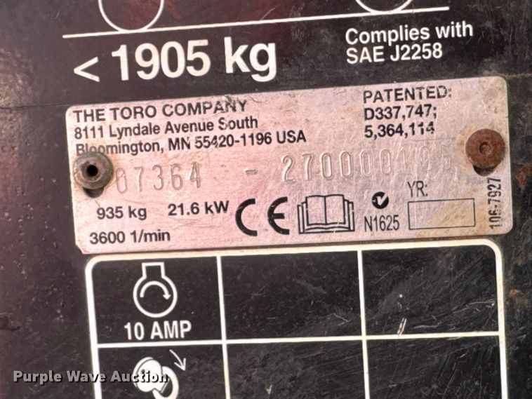 image for item ET1926 2005 Toro Workman 4300-D utility vehicle