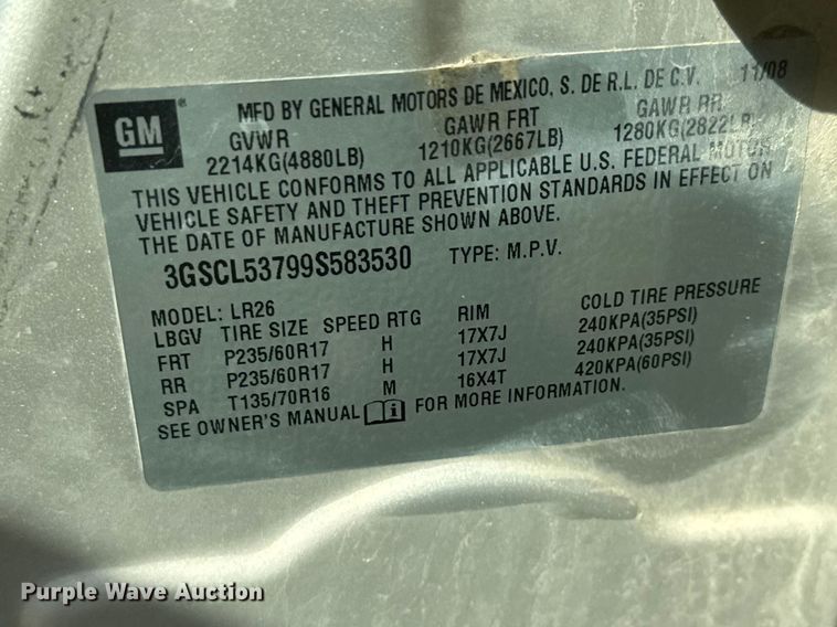 image for item ET1930 2009 Saturn VUE  SUV