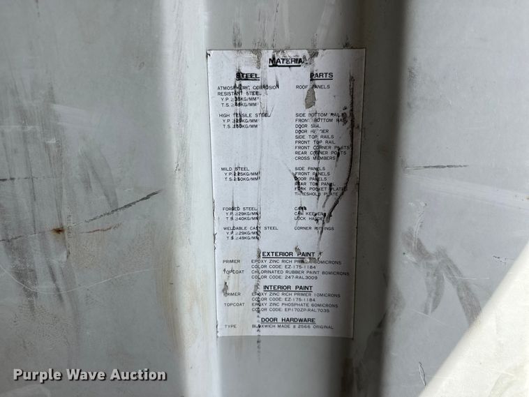 image for item ET1958 1987 Hyundai HD-1CC-2010R3 shipping container