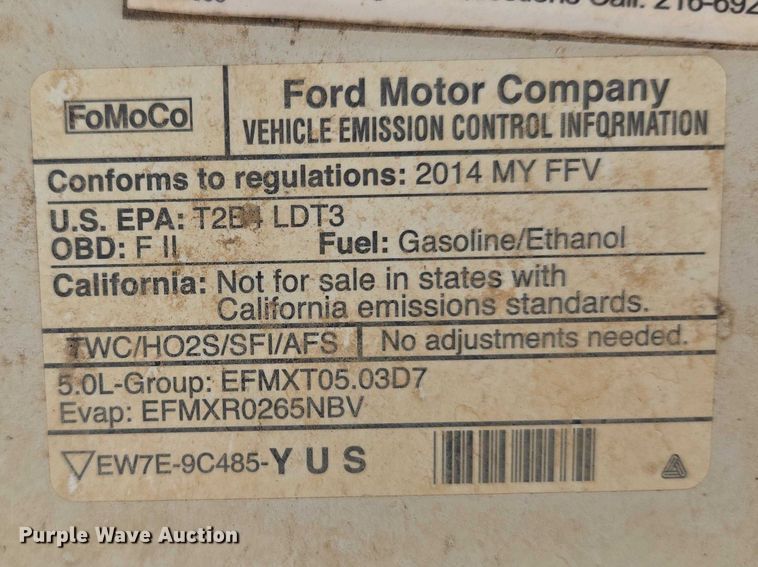 image for item ET5187 2014 Ford F150 Ext. Cab pickup truck