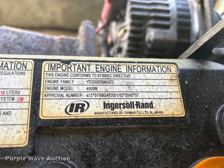image for item EU0531 Ingersoll Rand P185WIR air compressor
