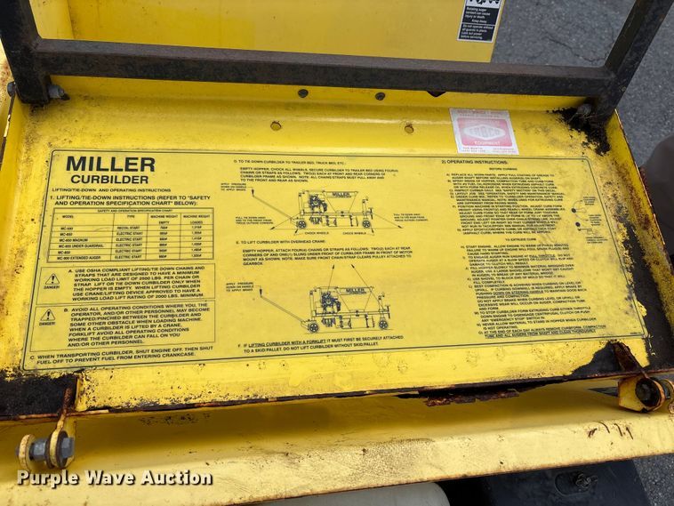 image for item EU8625 Miller MC 550 curb machine