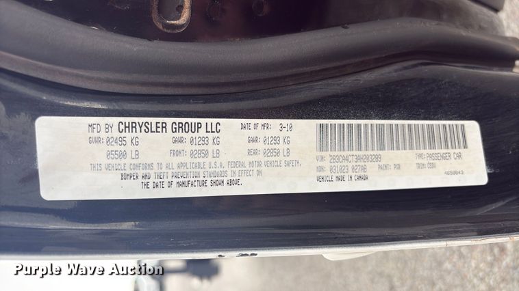image for item EV2903 2010 Dodge Charger 