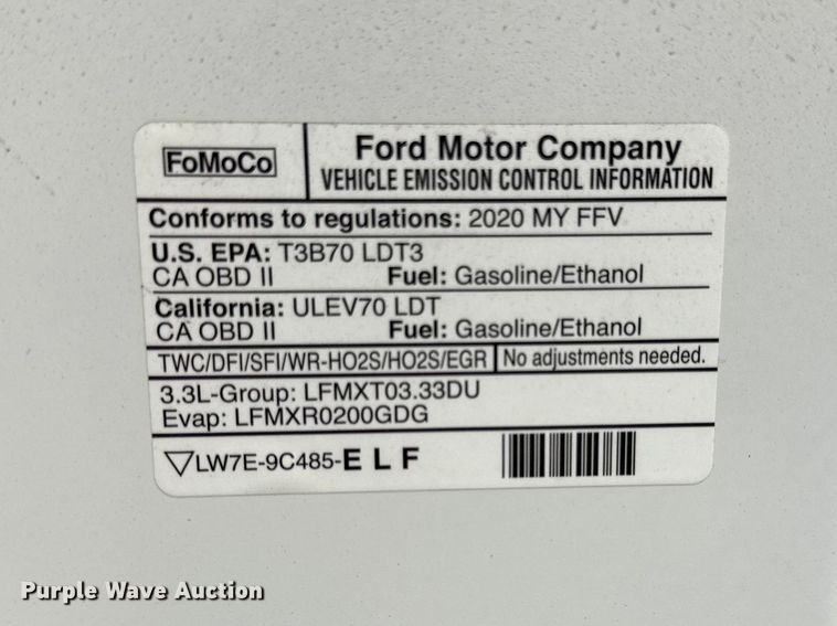 image for item EV7657 2020 Ford F150 pickup truck