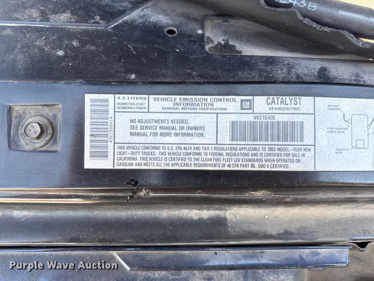 image for item EV7667 2003 Chevrolet Blazer SUV