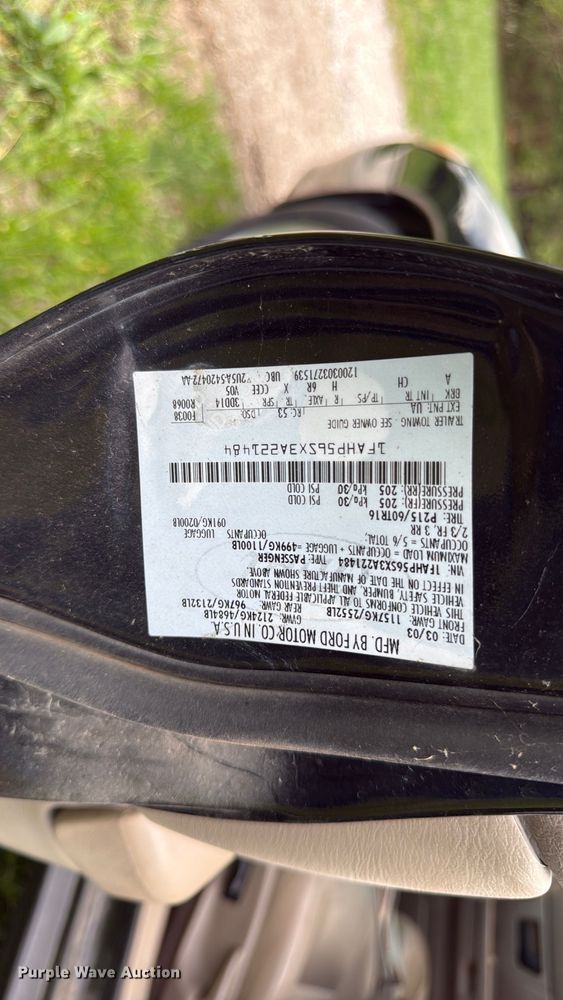 image for item EV7706 2003 Ford Taurus 
