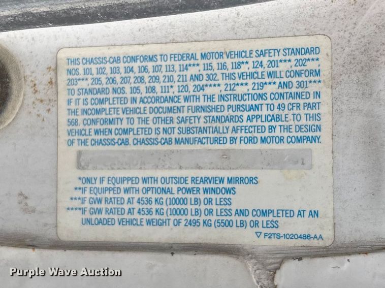 image for item FB3304 1992 Ford F450 Super Duty utility / service truck