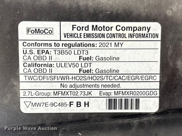 image for item FB3310 2021 Ford F150 Crew Cab pickup truck