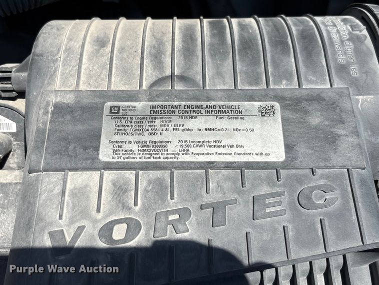 image for item FB3336 2015 Chevrolet Express G3500 box truck