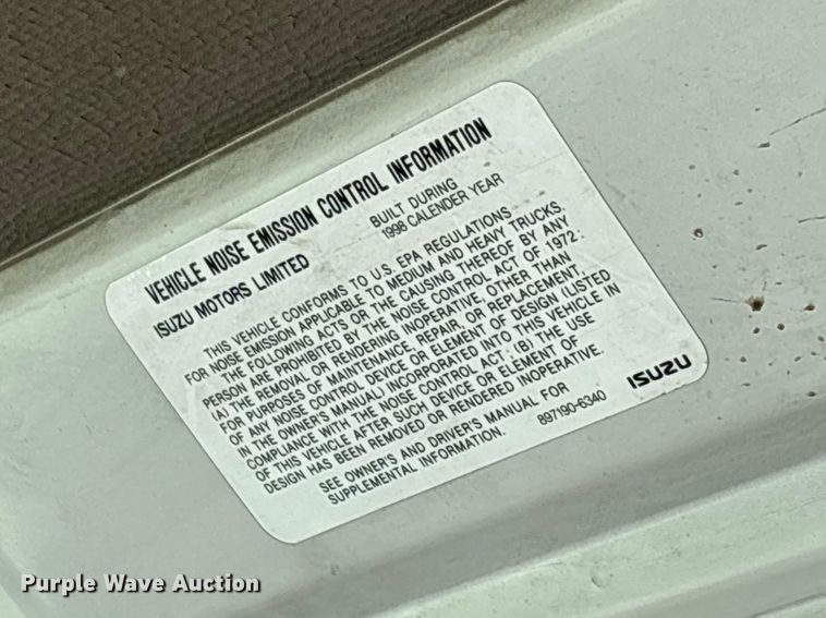 image for item FB3343 1999 Isuzu NPR dump flatbed truck