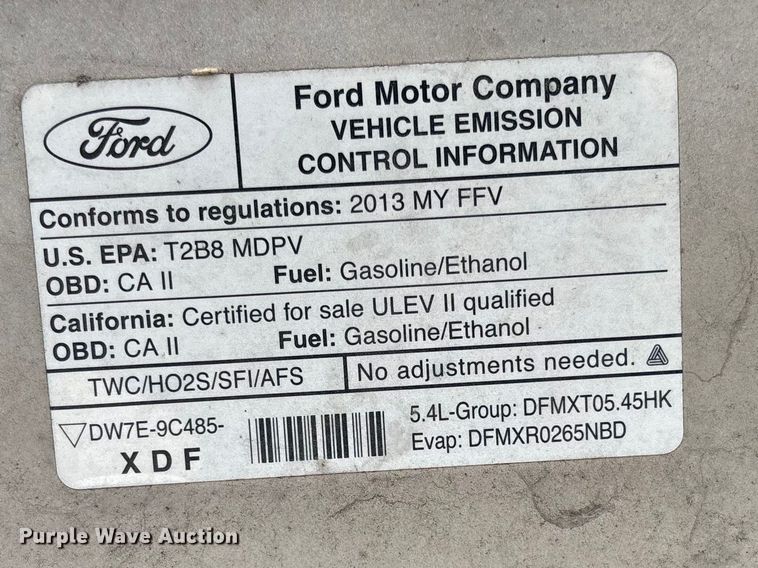 image for item FB3357 2013 Ford E350 van