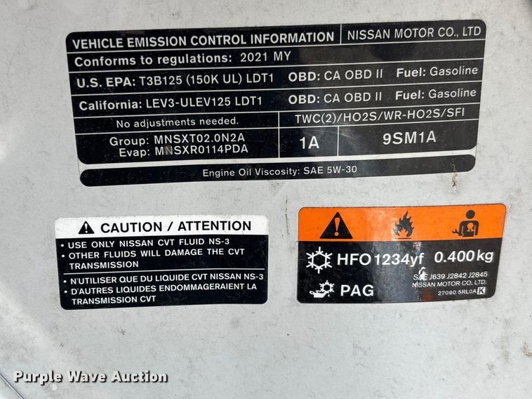 image for item FB3364 2021 Nissan NV200 van
