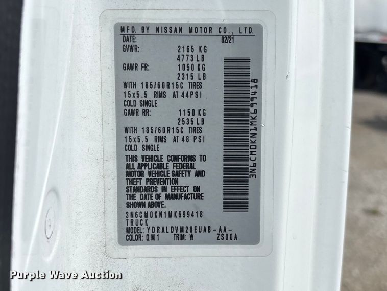 image for item FB3364 2021 Nissan NV200 van