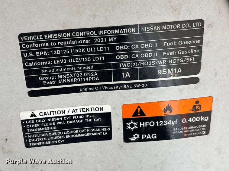 image for item FB3365 2021 Nissan NV200 van