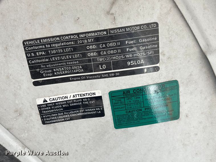 image for item FB3367 2019 Nissan NV200 van