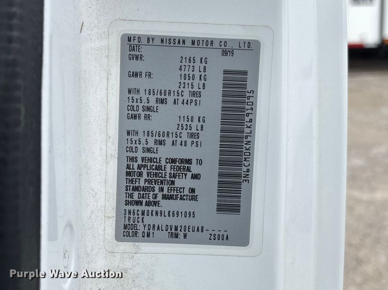 image for item FB3368 2020 Nissan NV200 van