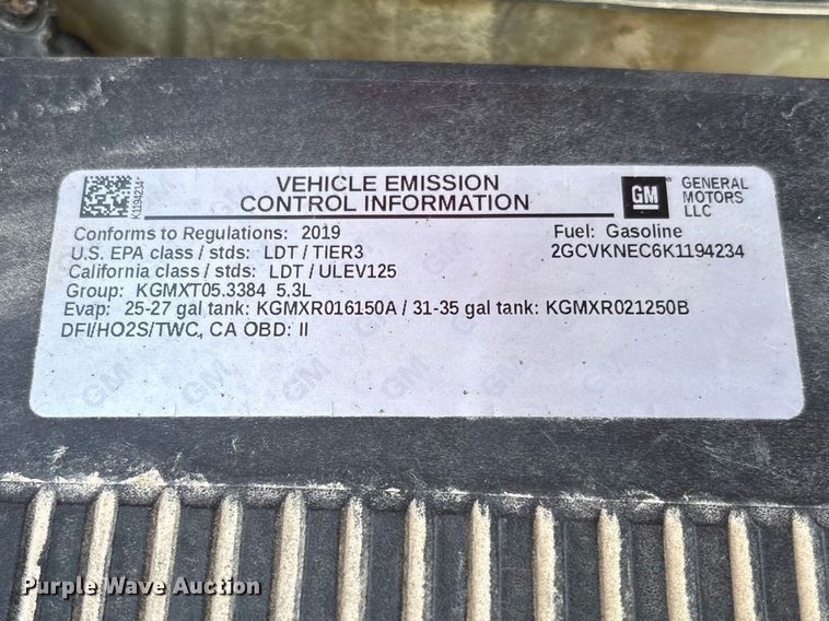 image for item FB3379 2019 Chevrolet Silverado 1500 Crew Cab pickup truck