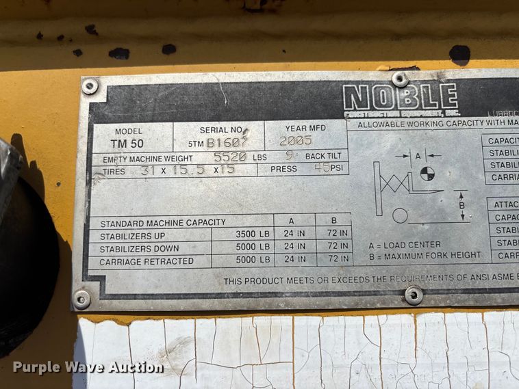 image for item FB3384 2005 Noble TM50 forklift
