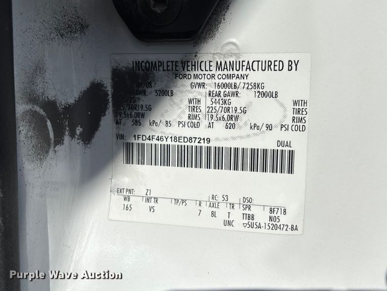 image for item FB3390 2008 Ford F450 Super Duty utility / service truck