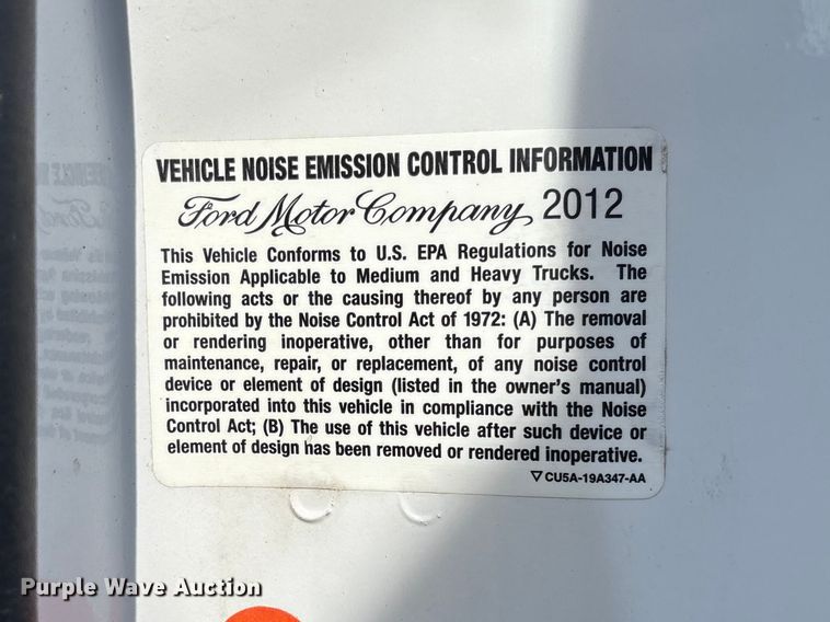 image for item FB3391 2012 Ford F350 Super Duty flatbed pickup truck