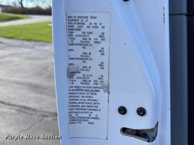 image for item FB3391 2012 Ford F350 Super Duty flatbed pickup truck