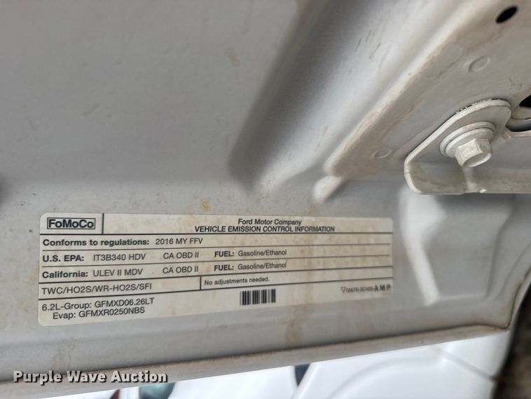 image for item FB7105 2016 Ford F250 Super Duty Ext. Cab pickup truck