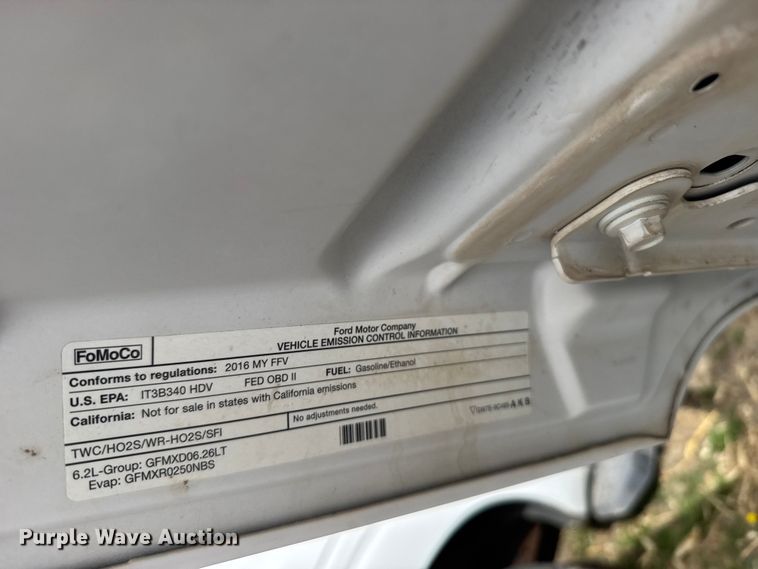 image for item FB7108 2016 Ford F250 Super Duty Ext. Cab pickup truck