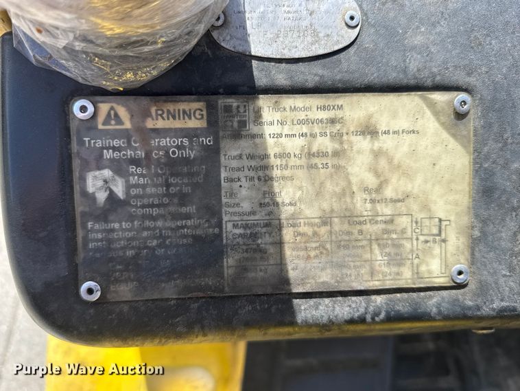 image for item FB7146 2005 Hyster 80 forklift