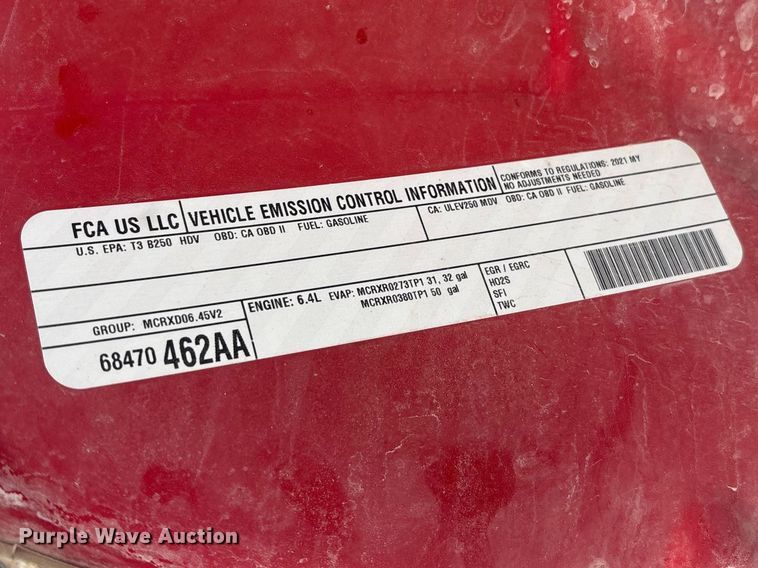 image for item FC2165 2021 RAM 2500 Crew Cab pickup truck