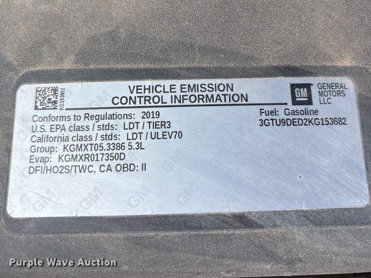 image for item FC2202 2019 GMC Sierra 1500 SLT Crew Cab pickup truck