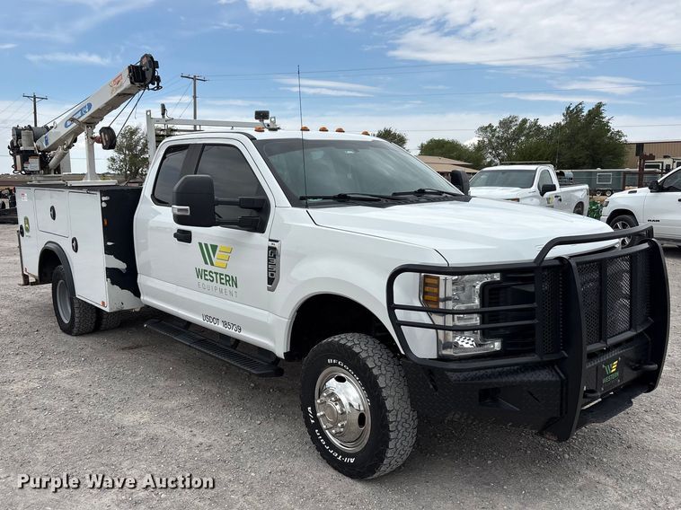 image for item FC2207 2019 Ford F350 Super Duty XL Ext. Cab utility bed pickup truck