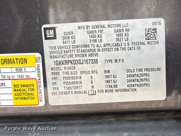 image for item FC4550 2016 GMC Acadia SUV