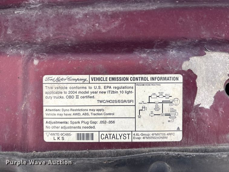 image for item FC4583 2004 Ford F150 Ext. Cab pickup truck