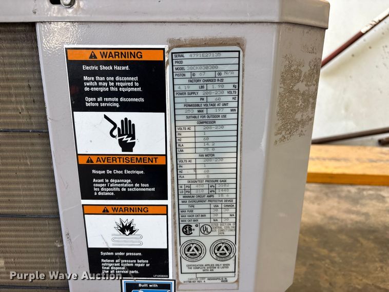 image for item FC4588 Central air and heat unit