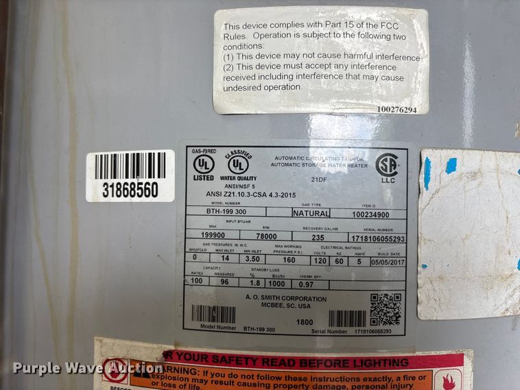 image for item FC4592 (4) hot water heaters