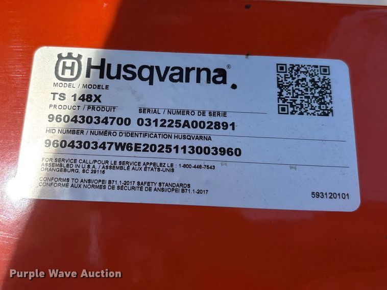 image for item FC4599 Husqvarna  TS 148x lawn mower