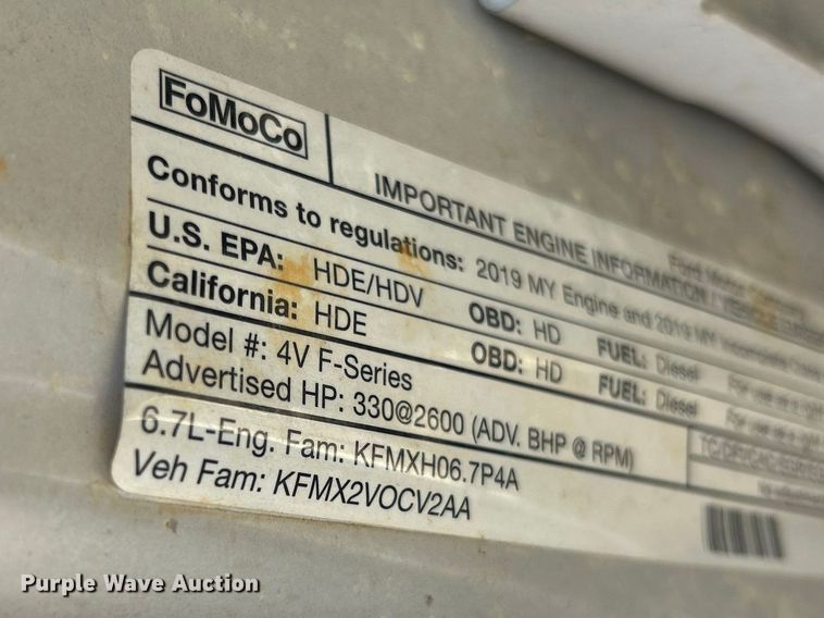 image for item FC5155 2019 Ford F550 XL utility / service truck