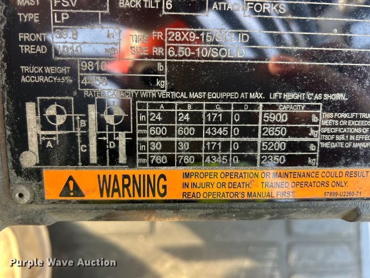 image for item FC5281 Toyota 8FGU30 forklift